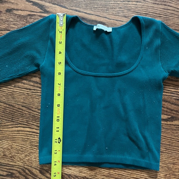 Zara Ribbed Long Sleeve Crop Top - Picture 7 of 10